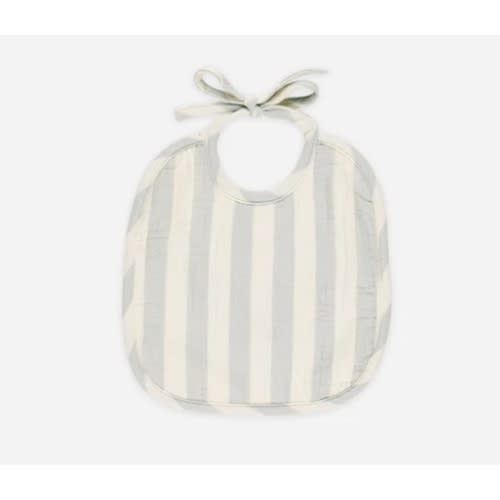 Woven Tie Bib || Sky Stripe – Quincy Mae