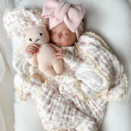 Gauze Lace Blanket | Paisley Peony – Little and Fern