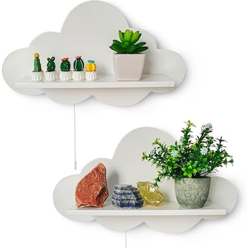 Floating Cloud Wall Shelves 2 Pack