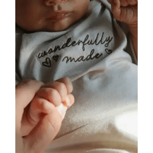 Wonderfully Made Embroidered Onesie – Live Action