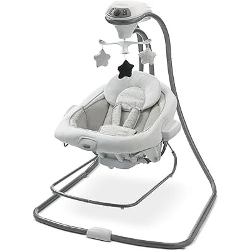 Graco DuetConnect LX Portable Baby Swing and Bouncer, Multi-Direction Baby Bouncer Seat, Multiple Swing Speeds, Great Gift for New Parents, Redmond