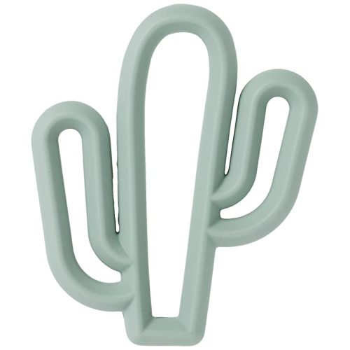 Itzy Ritzy Silicone Baby Teether – BPA-Free Infant Teether with Easy-to-Hold Design and Textured Back Side to Massage and Soothe Sore, Swollen Gums, Cactus - 1 Count (Pack of 1)