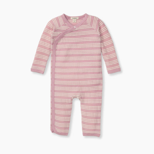 Burt's Bees Baby Raised Stripe Jumpsuit - Rose Stripe, 0-3 M