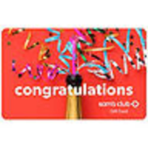 Sam's Club Congratulations Streamers Gift Card, Various Amounts