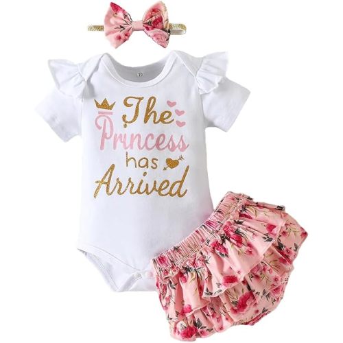 Aoswep Baby Girl Clothes Infant Newborn Girl Summer Short Set Clothes