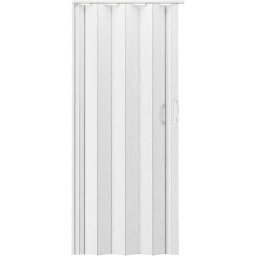 Studio Series 36" x 80" PVC Foldable Accordion Door, White Oak