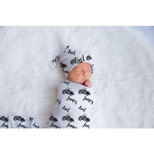 Motorcycle Cruiser Baby Blanket, Motorcycle Personalized Baby Blanket, Biker Baby Blanket, Personalized Baby Blanket, Baby Shower Gift B14