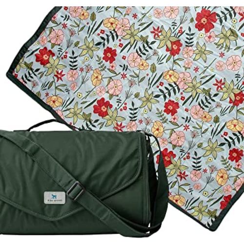 Little Unicorn – Primrose Patch Indoor/Outdoor Blanket | 100% Polyester | Water Resistant | Simple Clean | Wipeable Material | Easy to Carry | Babies and Toddlers | Machine Washable | 5’ x 5’