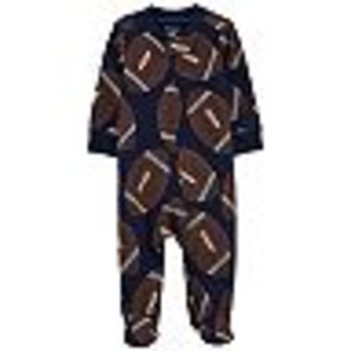 Baby Carter's Football Print 2-Way Zip Cotton Sleep & Play