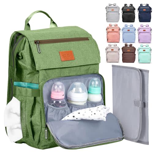 PILLANI Baby Diaper Bag Backpack - Baby Bag for Boys & Girls - Diaper Backpack - Large Travel Diaper Bags w/Changing Pad - Baby Registry Search & Baby Shower Gifts - Newborn Baby Essentials Must Haves