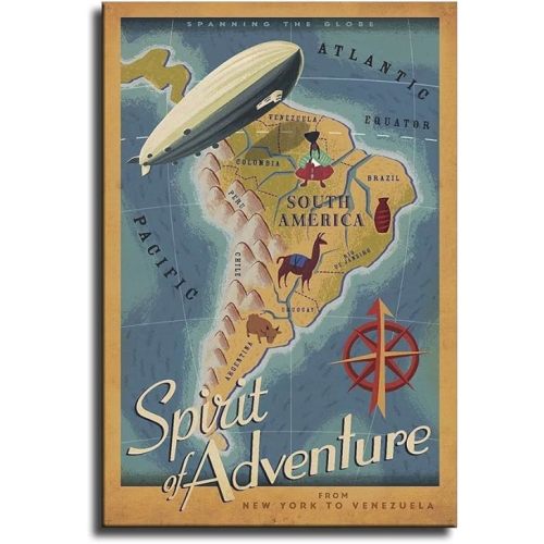 MIKE Up Pixar South America Painting Pictures Canvas Prints for Living Room Home Decoration ModernArtwork for Bedroom Office Decor -256 (Unframed,16x24INCH)