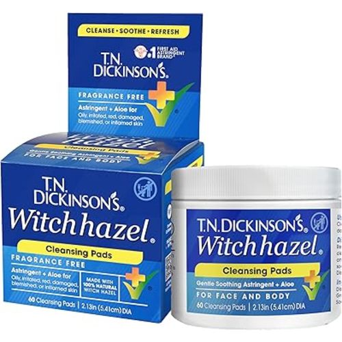 T.N. Dickinson's Witch Hazel Cleansing Pads, 60 Count