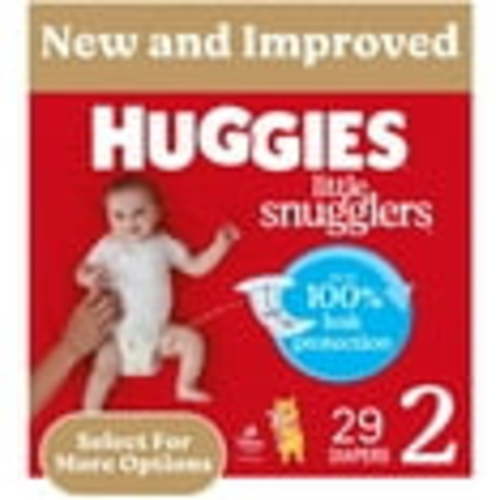 Huggies Little Snugglers Baby Diapers, Size 2 (12-18 lbs), 29 Ct (Select for More)