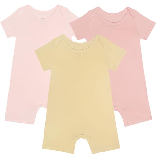 Gaiibbt Baby Rompers Short Sleeve with Snap Closure Infant Clothes