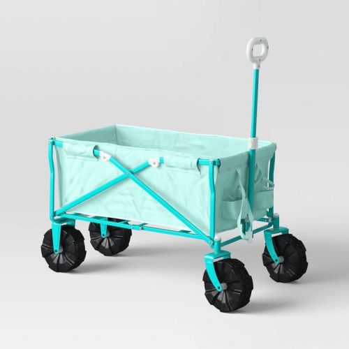 Flat Folding Wagon without Cargo Net Aqua - Sun Squad™