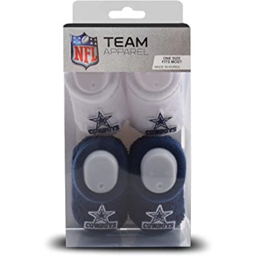For Bare Feet Dallas Cowboys Infant Bootie Socks 0-12 Months - 2 Pack