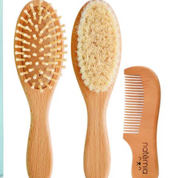 Wooden Hair Brush Set