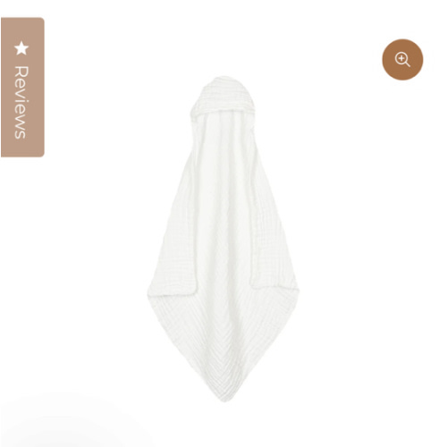 Bath - Infant Hooded Towel - White