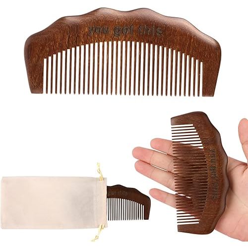 Wooden Labor Comb, Birth Comb for Labor Sandalwood Natural Birthing Comb Labor and Delivery Essentials Pregnancy Gift for Pregnant Women, with Cloth Bag