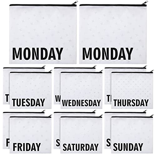 Oudain Packing Cubes Kids and Baby Travel Organizer Pouches Suitcases and Luggage Travel Accessories for Boys and Girls Summer Camp, Cruise, and Family Vacations, Days of Week