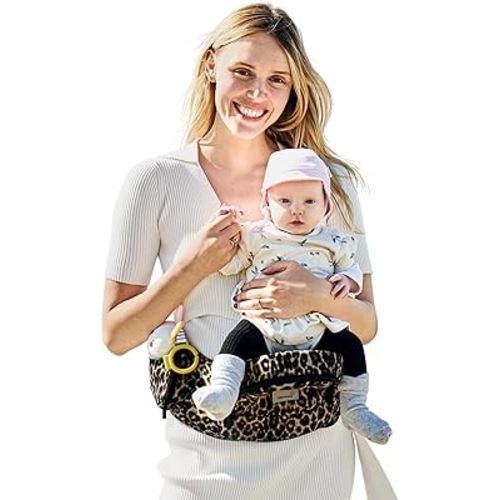 Baby Hip Carrier with Seat, Supportive Hip Side Seat Carrier for Baby Child Toddler(8-50lbs), Large Capacity Pockets, Adjustable Waistband, Leopard