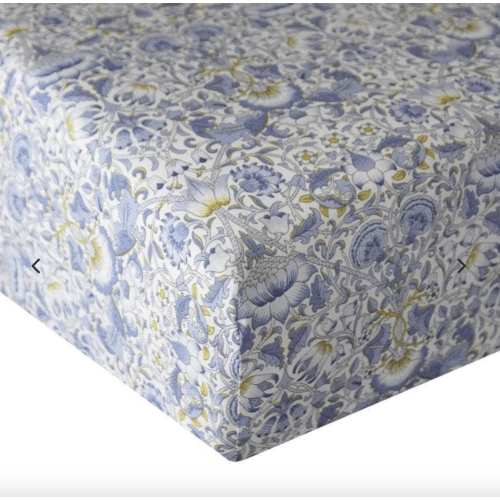 Fitted Sheet Made With Liberty Fabric Lodden China Blue