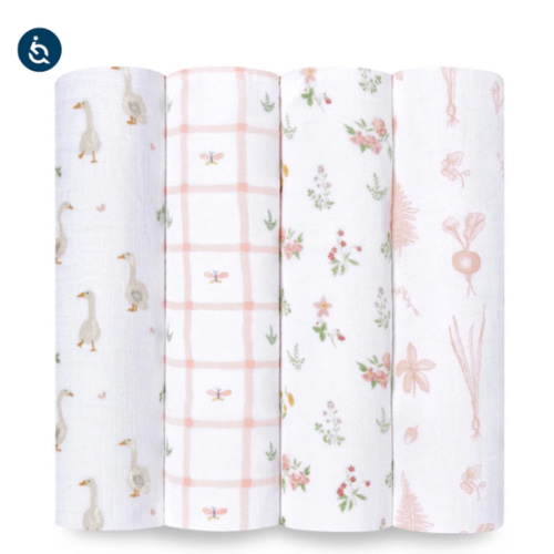 Country Floral Cotton Muslin Swaddle 4 Pack | aden + anais