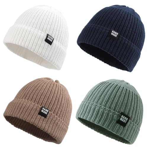 JANGANNSA Simple Knitted Baby Beanie Hip-Hop Boys Winter Hat Toddler Kids Bonnet for Girls 0-5Y