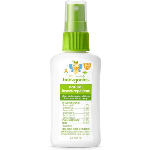 Babyganics Insect Spray, 2oz, Travel Size, Made with Plant and Essential Oils