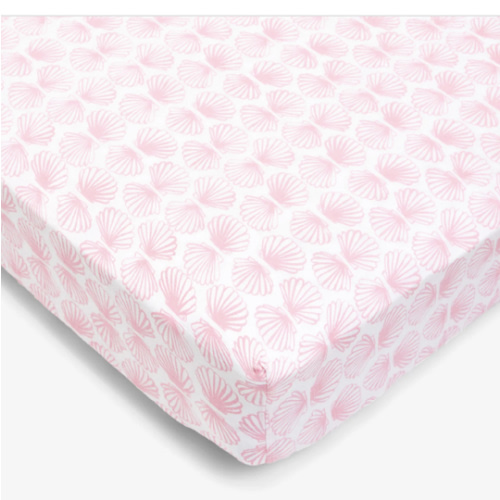 Organic Cotton Crib Sheets by Lewis - Scallop in Lilac