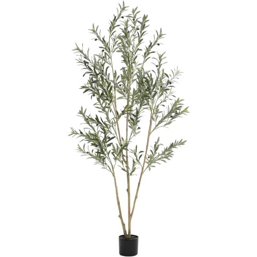 Realead 7ft Artificial Olive Tree - Tall Faux Olive Trees Artificial Indoor - Large Fake Olive Tree Plant with Planter for Home Office Living Room Decor