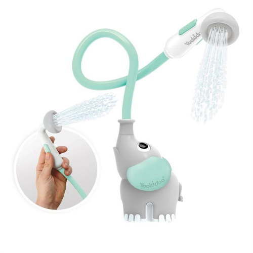 Yookidoo Elephant Bath Shower Head Turquoise for Newborn Babies - Tub or Sink