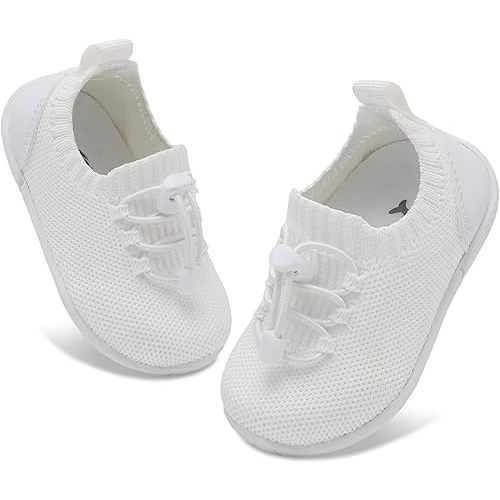 FEETCITY Baby Shoes Boys Girls First Walking Shoes Infant Sneakers Crib Shoes Breathable Lightweight Slip On Shoes