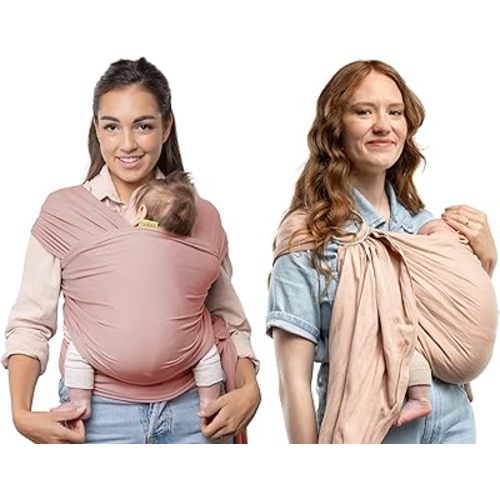 Boba Wrap Baby Carriers in Linen and Bamboo Viscose Cotton Blends for Summer