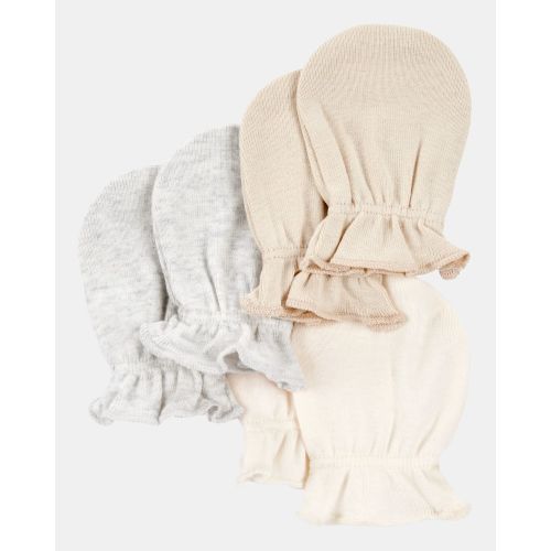 Baby 3-Pack Mitts - Ivory/Heather | Carter's