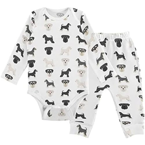 vvfelixl Baby Bodysuits Pants Sets Bernese Mountain Dog Long Sleeve Baby Clothes For Boys Girls 0-24 Months Puppy