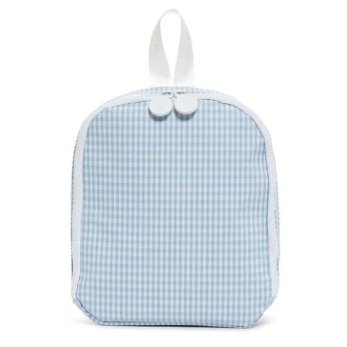 Insulated Bottle Bag- Gingham Mist