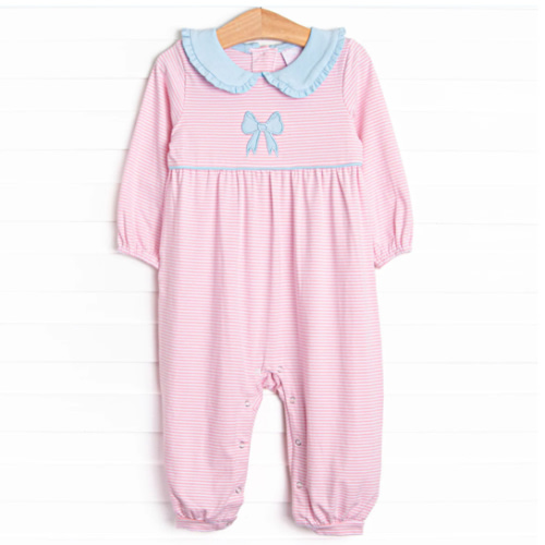 Finishing Touch Applique Romper, Pink – Stitchy Fish