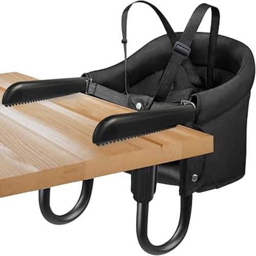 Hook On Chair,Portable Baby Feeding Seat Attached to Table,Clip on High Chair with Fold-Flat Storage Bag,Easy Clean Fast Table Chair for Home and Travel,Tight Fixing and Anti Drop Toddler High Chair.