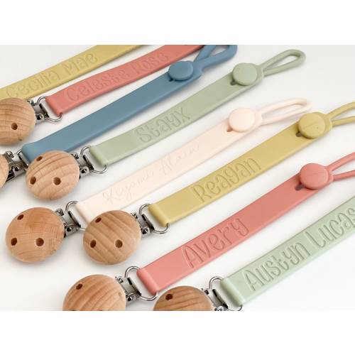 Personalized Silicone Pacifier Clip | Custom Pacifier Clip with Name | Paci Clip Personalized | Baby Shower Gift | Newborn Gift | Baby Gift