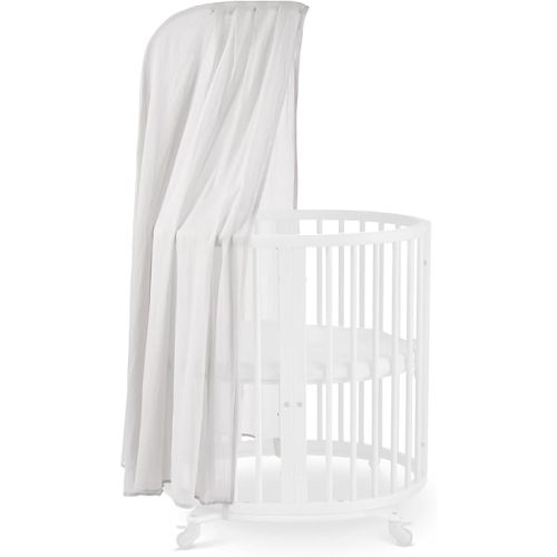 Stokke Sleepi Canopy by Pehr, Grey - for Sleepi Mini & Crib/Bed (Sold Separately) - Washable Soft Organic Cotton