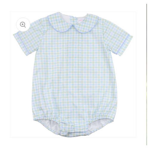 Blue And Green Check Bubble – Cecil & Lou