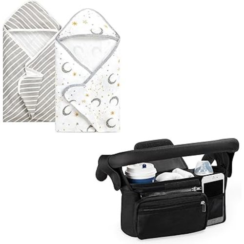 Momcozy Universal Stroller Organizer and Baby Towel