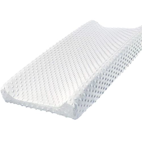 Owlowla Changing Pad Cover, Soft Minky Dots Changing Table Sheets for Baby Boy and Girl(White)