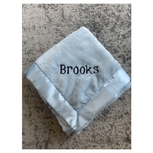Blue Signature Blanket - ElleB gifts