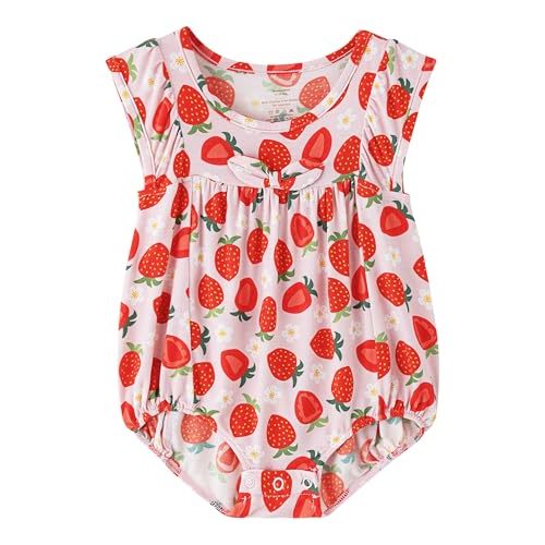 BambooBud Baby Girls Sleeveless Bodysuits Toddler Ruffled Bodysuit Viscose from Bamboo Cute Infant Girl Outfit Clothes 0M-2T