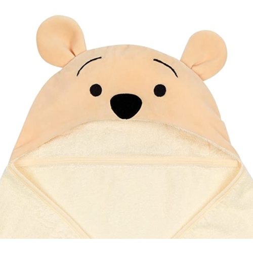 Lambs & Ivy Disney Baby Winnie The Pooh Tan Cotton Hooded Baby Bath Towel