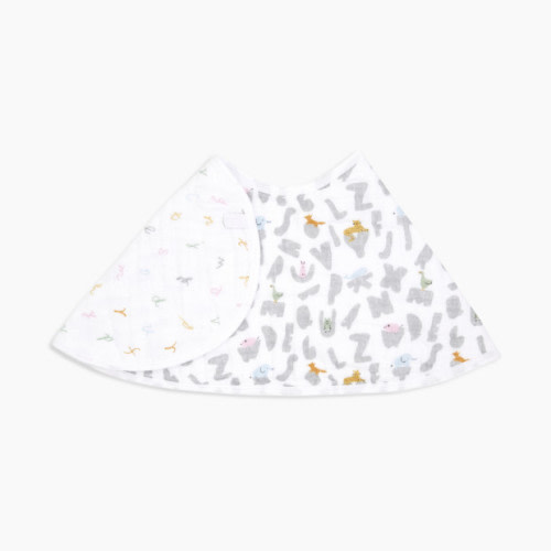 Aden + Anais Essentials Cotton Muslin Burpy Bib - Alphabet Animals