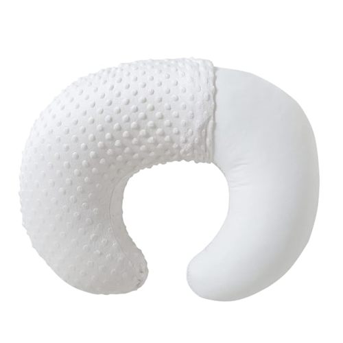 Baby Nursing Pillow and Body Positioner with Premium Slipcover for Breastfeeding for Baby Boys and Girls, Feeding Pillow with Breathable Comfortable Pillowcase (Cloud Dancer)