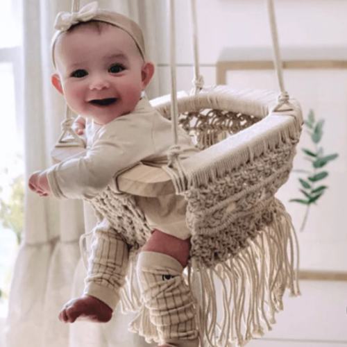Macrame Baby Swing | 100% Organic Cotton | Finn + Emma